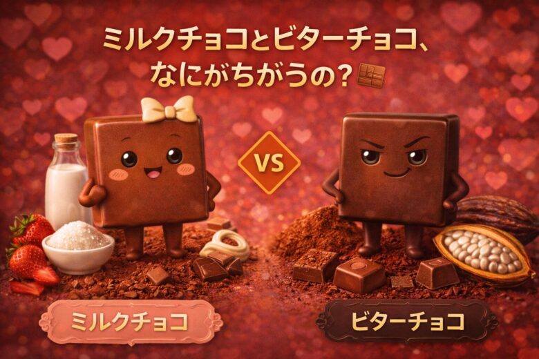 ミルクチョコとビターチョコ、なにがちがうの？🍫